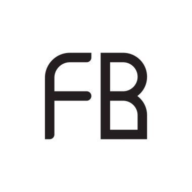 fb ilk harf vektör logosu simgesi