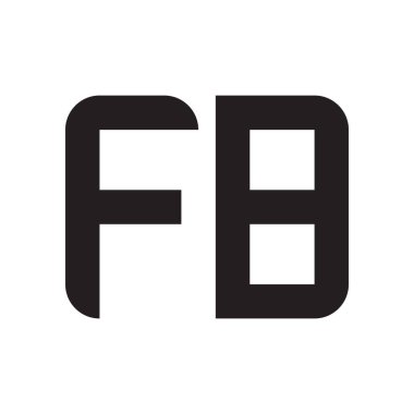 fb ilk harf vektör logosu simgesi