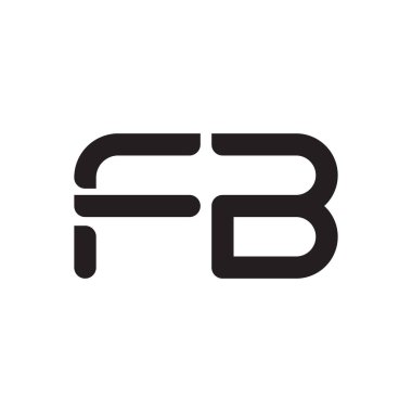 fb ilk harf vektör logosu simgesi