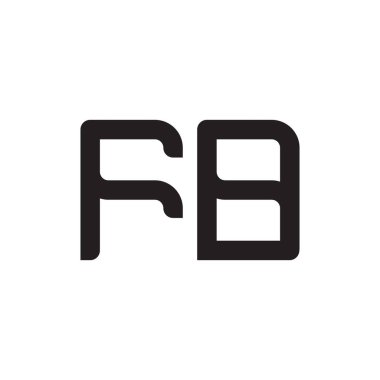 fb ilk harf vektör logosu simgesi