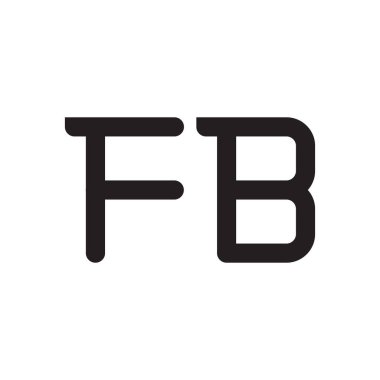 fb ilk harf vektör logosu simgesi