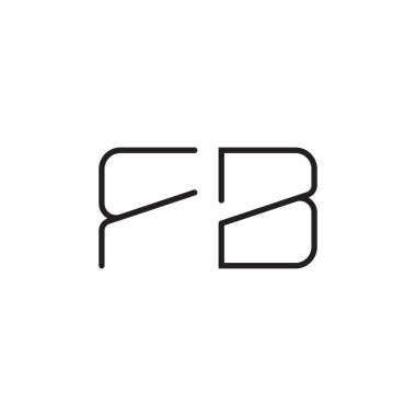 fb ilk harf vektör logosu simgesi