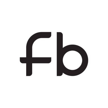 fb ilk harf vektör logosu simgesi