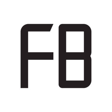 fb ilk harf vektör logosu simgesi