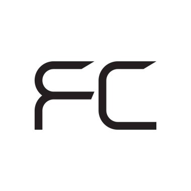fc ilk harf vektör logosu simgesi