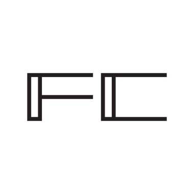 fc ilk harf vektör logosu simgesi