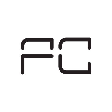 fc ilk harf vektör logosu simgesi