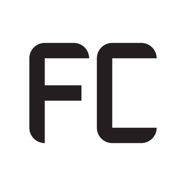 fc ilk harf vektör logosu simgesi