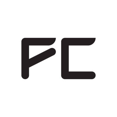fc ilk harf vektör logosu simgesi