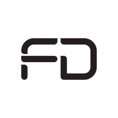 FD ilk harf vektör logosu simgesi