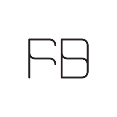 FD ilk harf vektör logosu simgesi