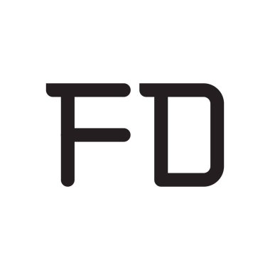 FD ilk harf vektör logosu simgesi