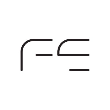 fe ilk harf vektör logo simgesi