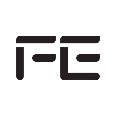 fe ilk harf vektör logo simgesi