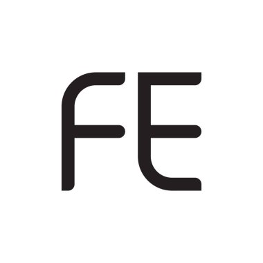 fe ilk harf vektör logo simgesi