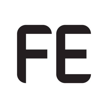 fe ilk harf vektör logo simgesi