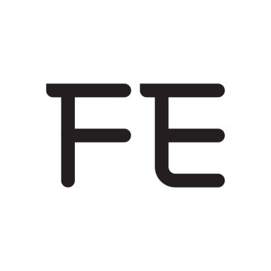fe ilk harf vektör logo simgesi
