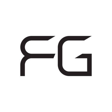 fg ilk harf vektör logosu simgesi