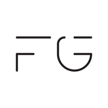fg ilk harf vektör logosu simgesi