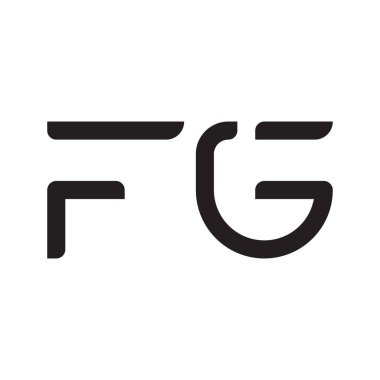 fg ilk harf vektör logosu simgesi