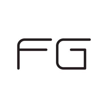 fg ilk harf vektör logosu simgesi