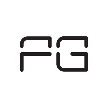 fg ilk harf vektör logosu simgesi