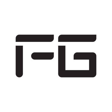 fg ilk harf vektör logosu simgesi