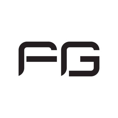fg ilk harf vektör logosu simgesi
