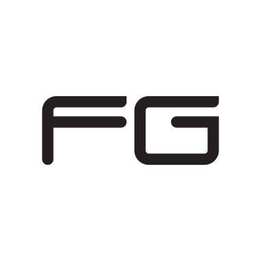fg ilk harf vektör logosu simgesi