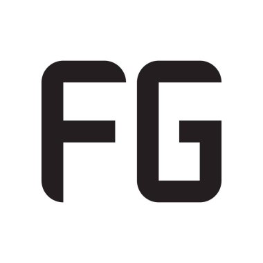 fg ilk harf vektör logosu simgesi
