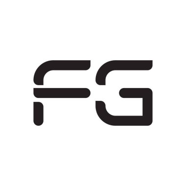 fg ilk harf vektör logosu simgesi
