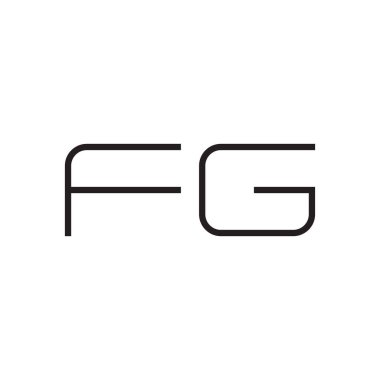 fg ilk harf vektör logosu simgesi