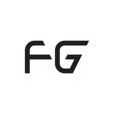 fg ilk harf vektör logosu simgesi