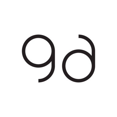 ga ilk harf vektör logo simgesi