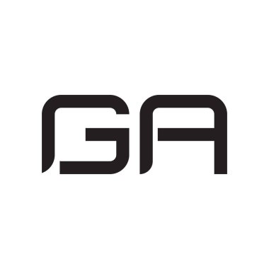 ga ilk harf vektör logo simgesi