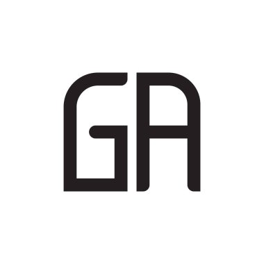 ga ilk harf vektör logo simgesi