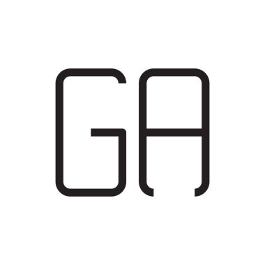 ga ilk harf vektör logo simgesi