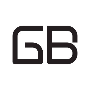 gb ilk harf vektör logo simgesi
