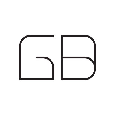 gb ilk harf vektör logo simgesi