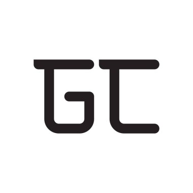 gc ilk harf vektör logo simgesi