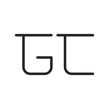 gc ilk harf vektör logo simgesi