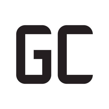 gc ilk harf vektör logo simgesi