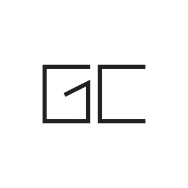 gc ilk harf vektör logo simgesi