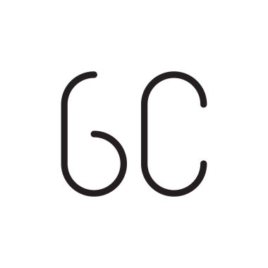 gc ilk harf vektör logo simgesi