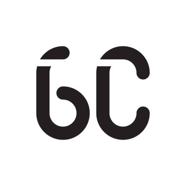 gc ilk harf vektör logo simgesi