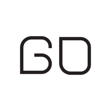 gd ilk harf vektör logo simgesi