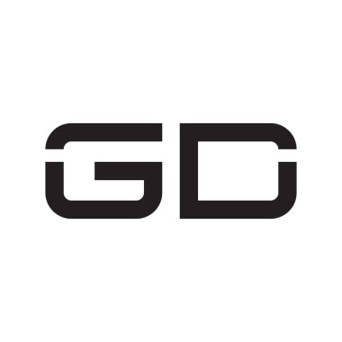 gd ilk harf vektör logo simgesi