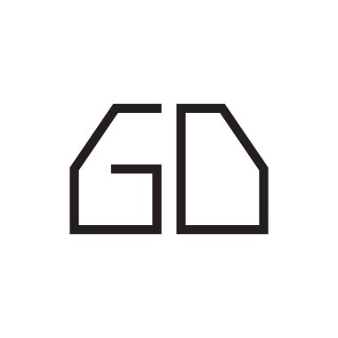 gd ilk harf vektör logo simgesi