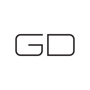 gd ilk harf vektör logo simgesi