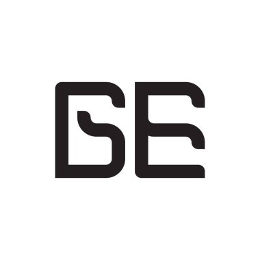 ge ilk harf vektör logo simgesi